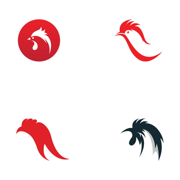 Chicken logo, rooster head logo with fish combination. The chicken logo is used for corporate businesses, restaurants or restaurants or food stalls. Using simple illustrations.