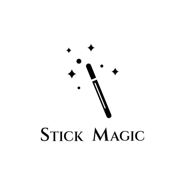 magic wand icon logo vector illustration