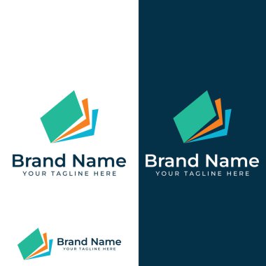 Eğitimsel dijital kitap ve çevrimiçi bilgi öğrenme kitabı logosu ve sembol vektör simgesi.