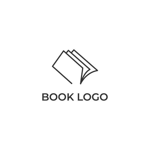 Educational Digital Book Online Knowledge Learning Book Logo Symbol Vector — Vector de stock