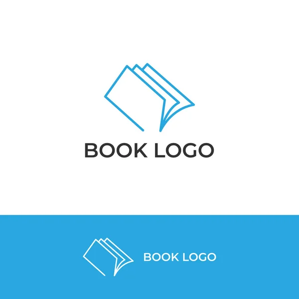 Educational Digital Book Online Knowledge Learning Book Logo Symbol Vector — Stock vektor