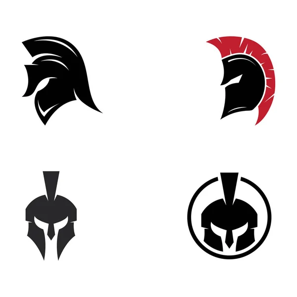 Strong Brave Spartan Spartan War Warrior Helmet Logo Designed Vector — Image vectorielle