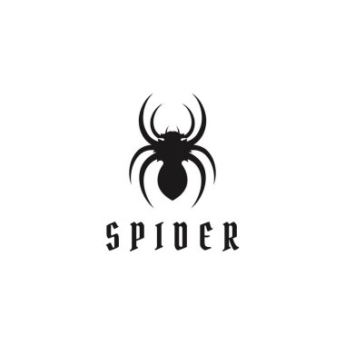 Hayvan örümceği ya da tarantula logosu silueti.