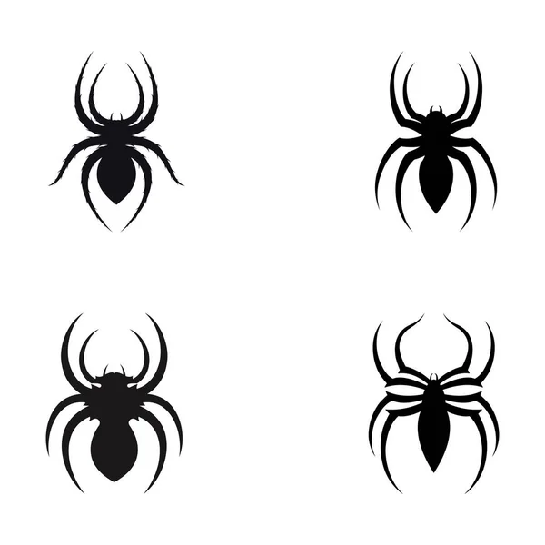 Animal Arachnida Spider Tarantula Logo Silhouette — Vettoriale Stock