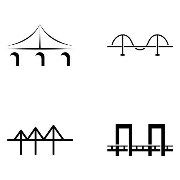 Minimalist Elegant Creative Bridge Building Logo Modern Concept — стоковый вектор