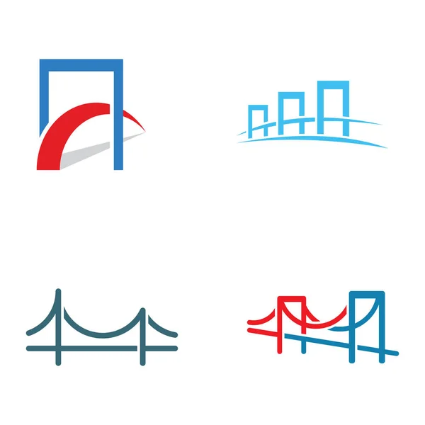 Minimalist Elegant Creative Bridge Building Logo Modern Concept — Stockvektor