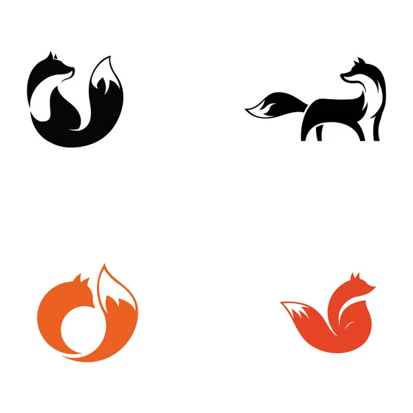 Fox Animal Logo Design Abstract Creative Minimalist — Image vectorielle