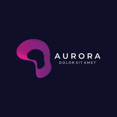 The light wave logo  inspired by the light of the aurora.