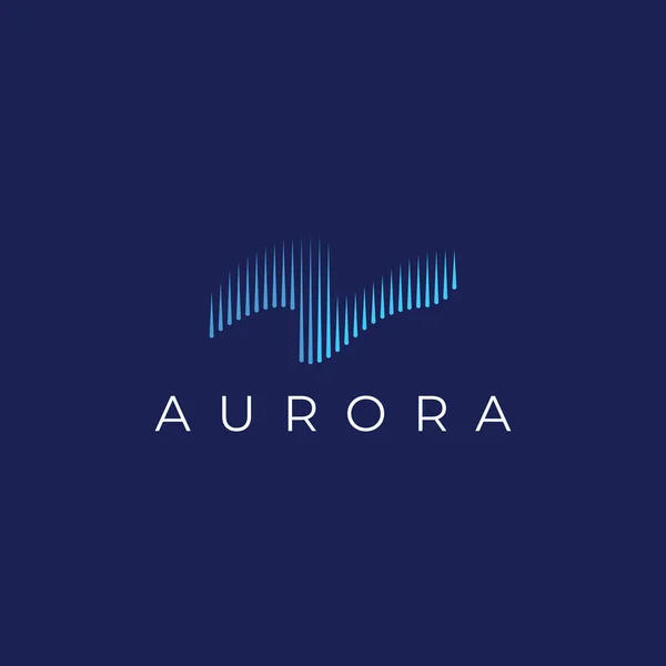 The light wave logo  inspired by the light of the aurora.