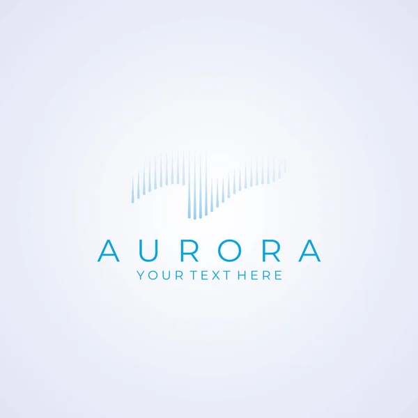 The light wave logo  inspired by the light of the aurora.