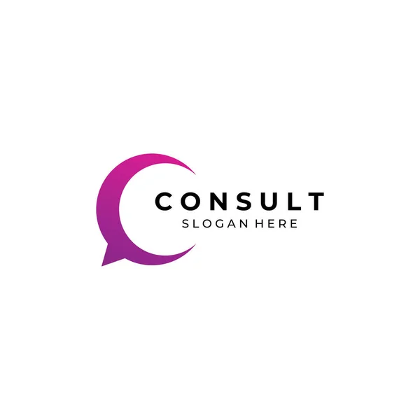 Consultation Logo Bubble Chat Sign Infinity Consultation Consultation People — Stockvector