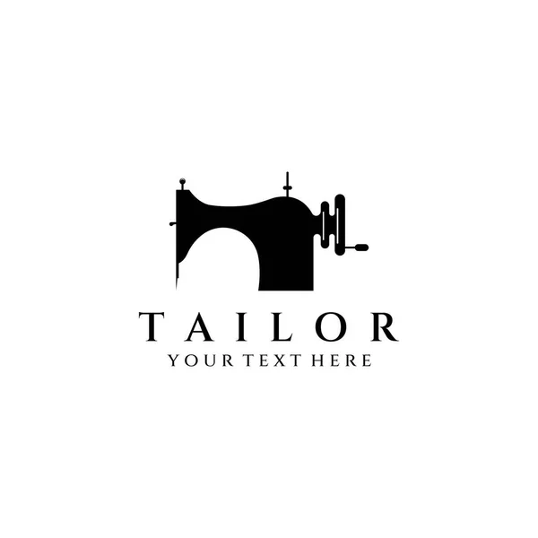 Tailor Silhouette Logo Needle Thread Benik Sewing Machine Markings Logo — Stok Vektör