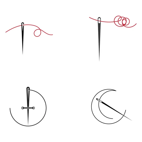 Tailor Silhouette Logo Needle Thread Benik Sewing Machine Markings Logo — Stock Vector