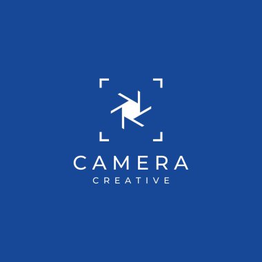 Photography camera logo, lens camera shutter, digital, line, professional, elegant and modern. The logo can be used for studios, photography and other businesses.