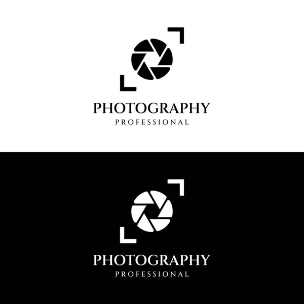 Photography Camera Logo Lens Camera Shutter Digital Line Professional Elegant — Vetor de Stock