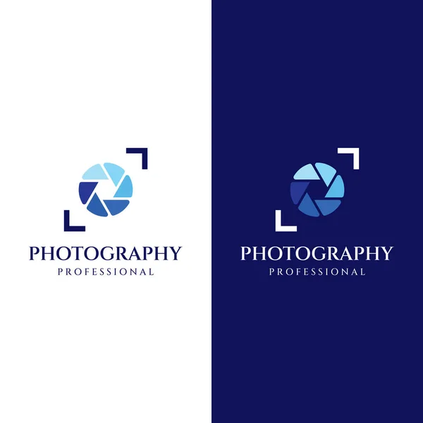 Photography Camera Logo Lens Camera Shutter Digital Line Professional Elegant — Vettoriale Stock