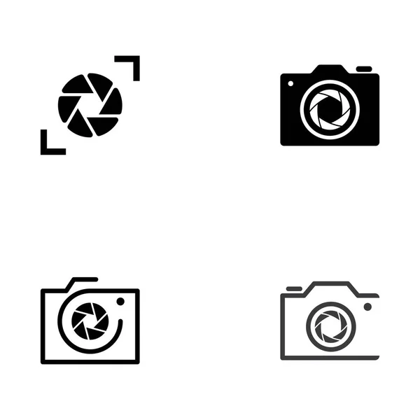 Photography Camera Logo Lens Camera Shutter Digital Line Professional Elegant — Stockvector