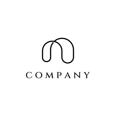 Abstract element of arch line vector logo, for the construction of doors, windows, buildings and architecture.