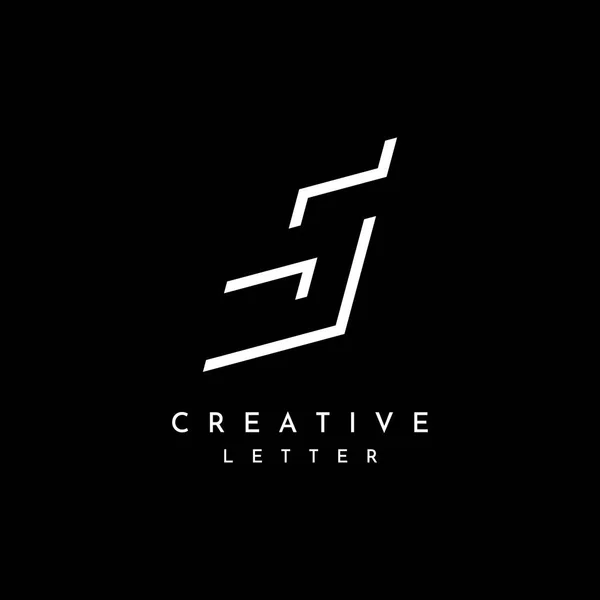 Abstract Logo Initial Letter Element Geometry Modern Minimalist Artistic Symbol — Image vectorielle