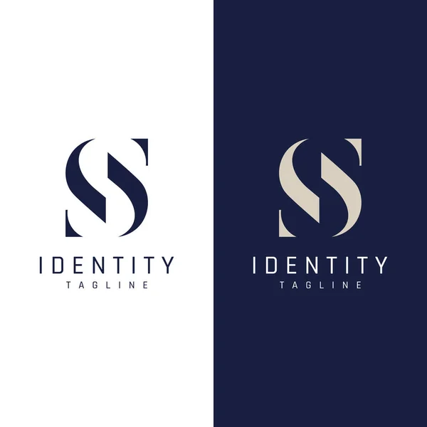 Abstract Logo Initial Letter Element Geometry Modern Minimalist Artistic Symbol — Image vectorielle
