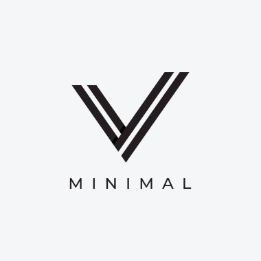 Initial letter V logo with artistic monogram. Modern, luxurious and elegant logo. Isolated background.