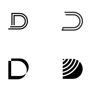 The geometry of the initial logo letter D. Logo design with a minimalist and elegant style. Logo for companies and initials.