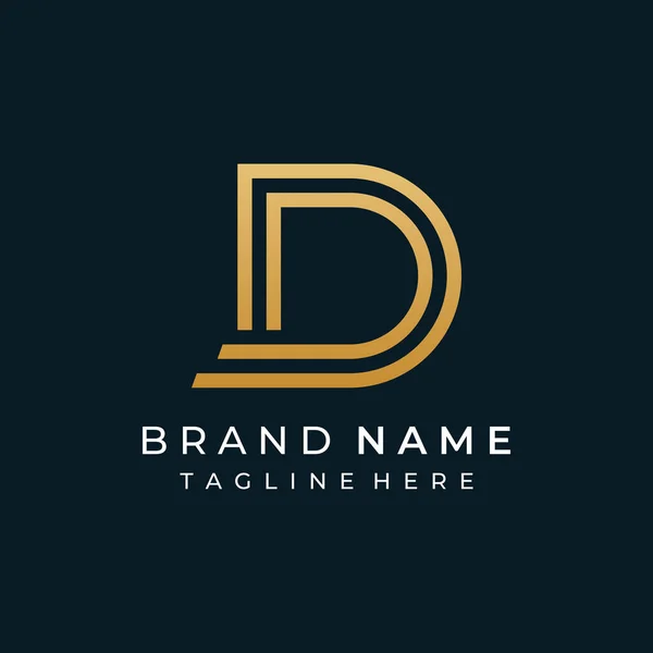 Geometry Initial Logo Letter Logo Design Minimalist Elegant Style Logo — Stock Vector