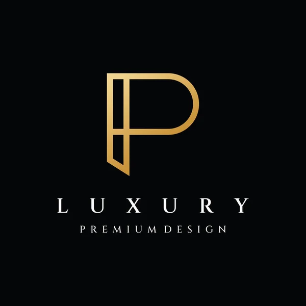 Abstract Logo Element Initial Letter Monogram Luxurious Elegant Minimalist Symbol — Image vectorielle