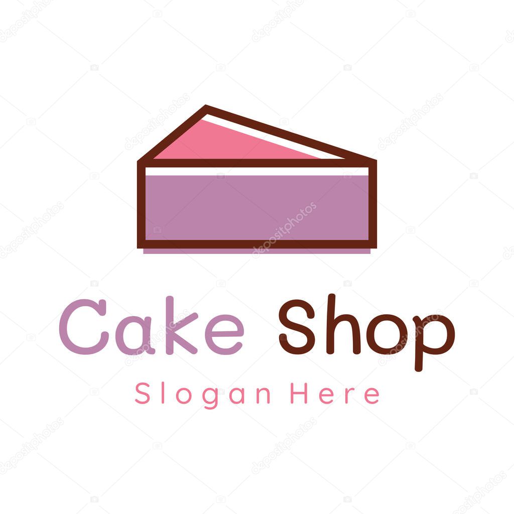 Cake or bread logo design.Sweet cakes, birthday cakes, cup cakes, cakes with cherries.Logos for businesses, cake shops, cake shops etc.