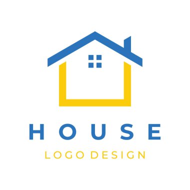 Daire ve doğrusal tarzda monogram veya geometrik evin yaratıcı logosu. Mülk, inşaat, mimari ve işletme logosu.