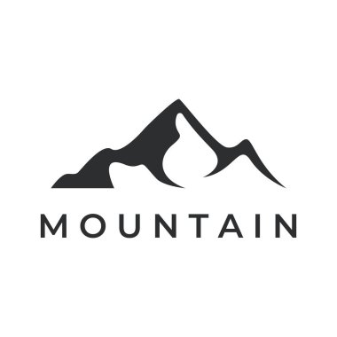 Dağ ya da dağ silueti logosu. Dağcılar, fotoğrafçılar ve şirketler için logolar..