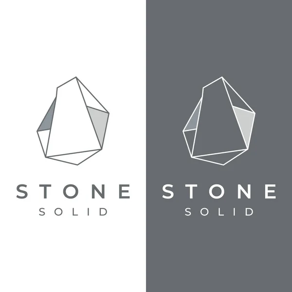 Φυσική Πέτρα Σιλουέτα Αφηρημένο Λογότυπο Δημιουργικό Σχεδιασμό Περίγραμμα Λογότυπο Για — Διανυσματικό Αρχείο