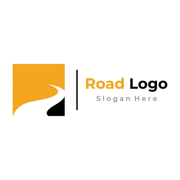 Otoyol logosu tasarımı, asfalt yol yolu, trafik. Logo iş, işaret, şirket için olabilir..