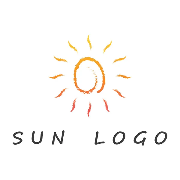Ola Agua Sol Icono Vector Ilustración Diseño Logo — Archivo Imágenes Vectoriales