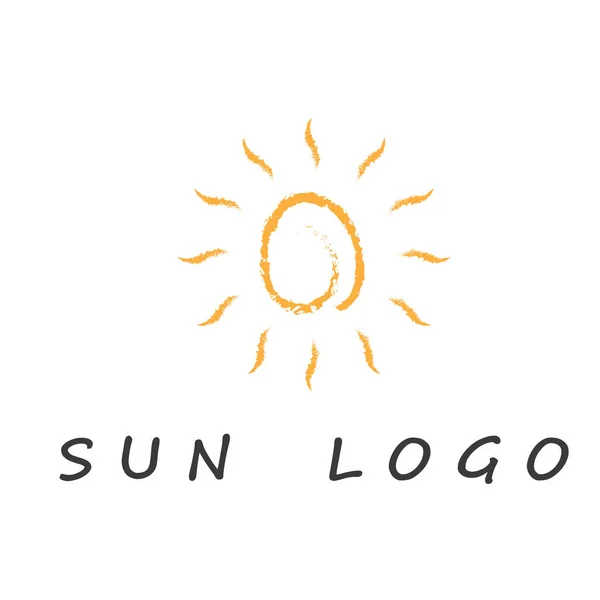 Onda Água Sol Ícone Vetor Ilustração Design Logotipo — Vetor de Stock