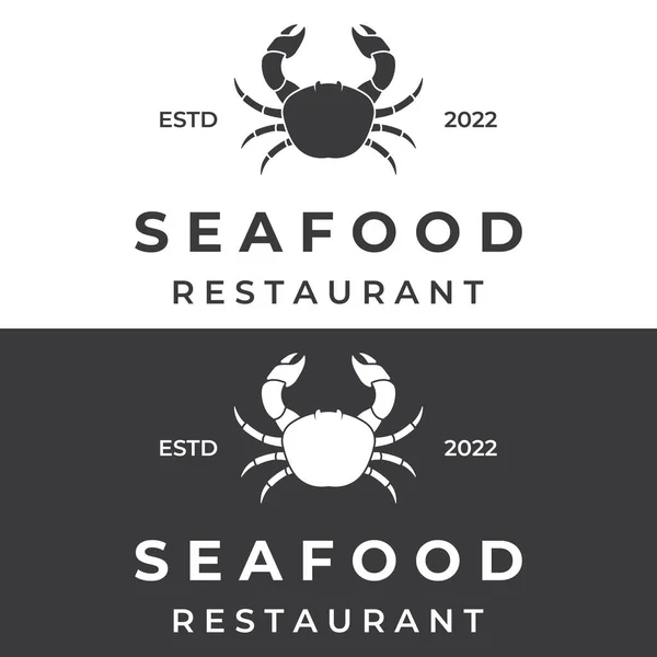 Logotipo Abstracto Cangrejo Marisco Para Negocios Restaurantes Tiendas — Archivo Imágenes Vectoriales