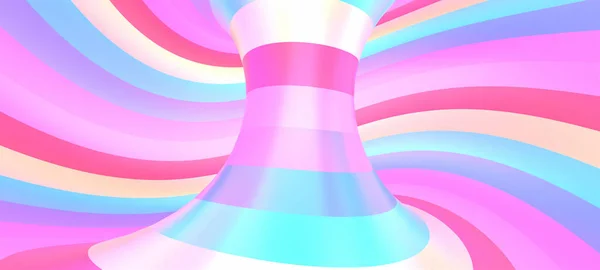 Rendered Abstract Rainbow Spiral Space — Fotografia de Stock