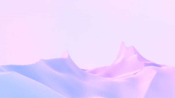Looped Flying Abstract Pastel Sand Dunes Animation — Stock Video