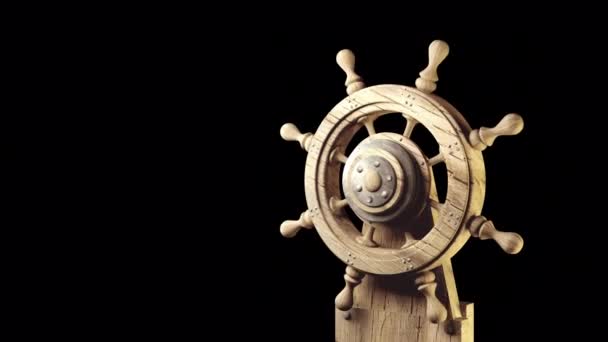 老船轮子的动画 — 图库视频影像