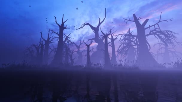 3D动画中的可怕森林 — 图库视频影像