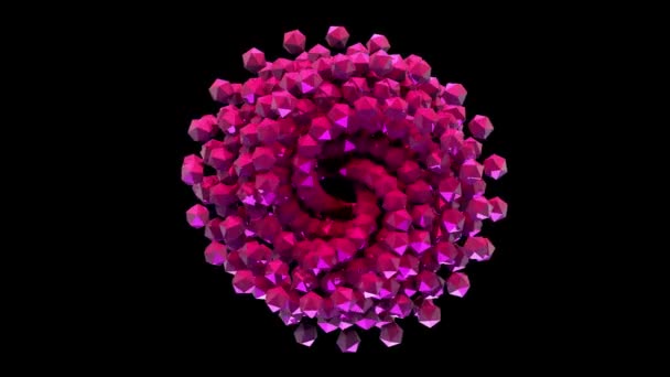 Object Crystalline Particles — Stock Video