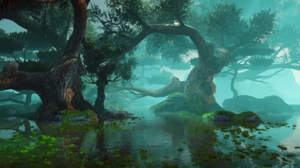 Μυστηριώδες Παραμύθι Δάσος Animation — Αρχείο Βίντεο