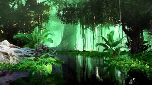 Tropický Pohyb Džungle Vegetací — Stock video