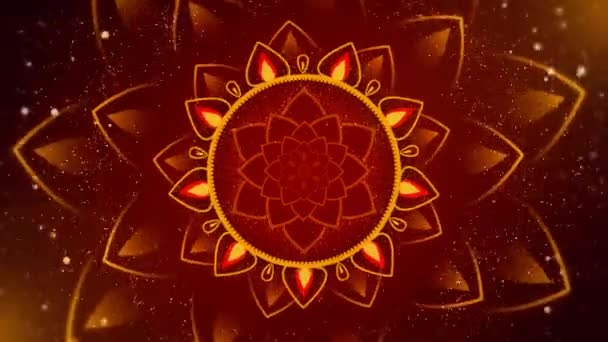 Diwali Festival Med Rangoli Symbol — Stockvideo