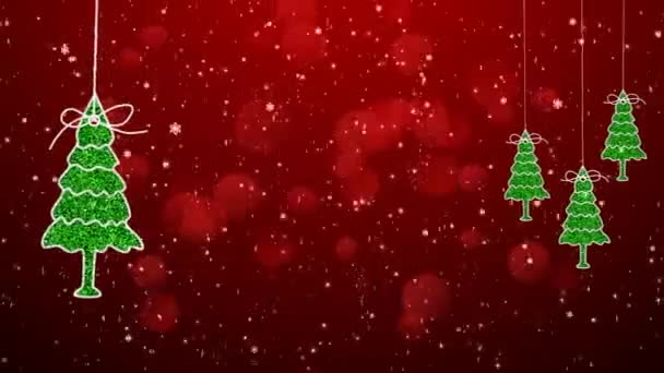 Arrière Plan Noël Avec Arbre Noël Rouge — Video