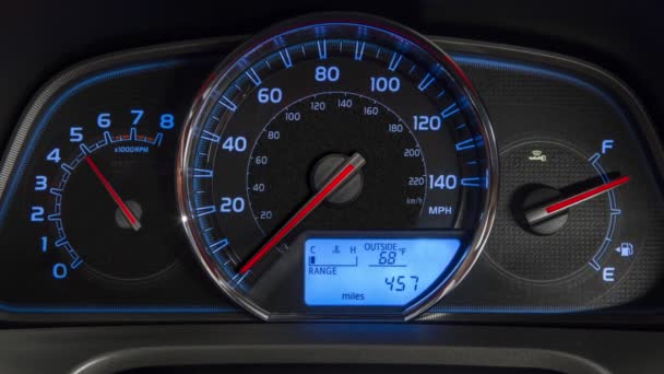 Bilens Accelerationspanel Animation — Stockvideo