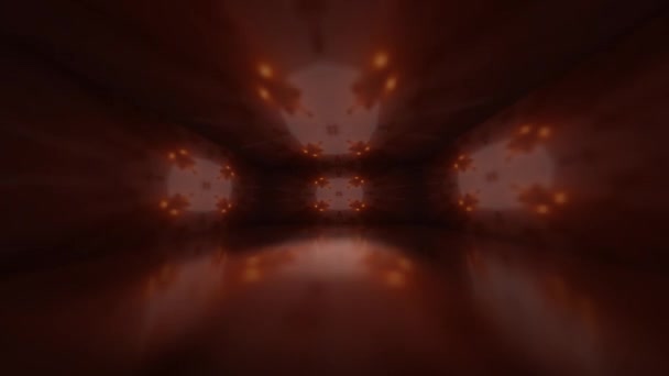 三维动画中的反射式万花筒 — 图库视频影像