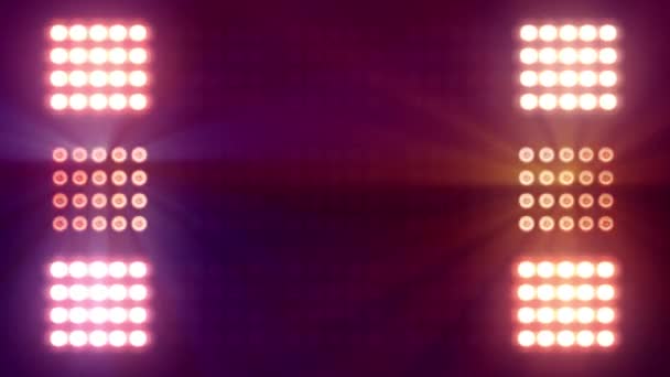 Sıcak Işık Sahne Işıkları Modeli Boyutlu Bir Animasyon — Stok video