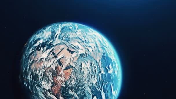 3D动画中的彩绘地球 — 图库视频影像