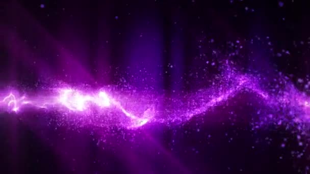 Purple Wave Deeltjes Een Animatie — Stockvideo
